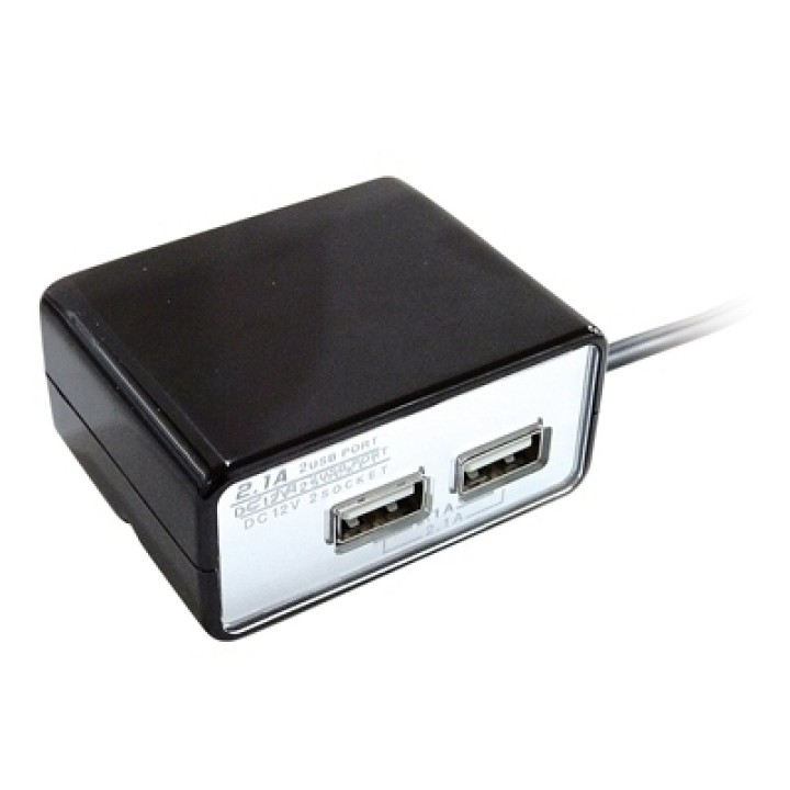 Размножитель прикуривателя на 2 с 2 USB ST13-08 Mirareed
